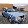 Image 2 : *MUST TOW* 1988 VOLVO 240, BLUE, GAS, AUTOMATIC, 4DRSW, VIN YV1AX8857J1769079, 79,125KMS, RD, 2