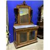 Image 2 : BEAUTIFUL HEAVILY CARVED MARBLE TOP SIDEBOARD WITH MIRROR