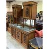 Image 2 : HEAVILY CARVED MARBLE TOP CABINET WITH EXTRA MOTIF WALL HANGER