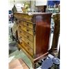 Image 2 : 7 DRAWER ANTIQUE WALNUT HIGHBOY DRESSER CIRCA 1880