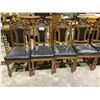Image 2 : 11 VINTAGE MATCHING CARVED & STUDDED DINING CHAIRS WITH LEAF & BERRY MOTIF