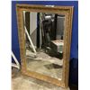 Image 1 : BEVELED ORNATE MIRROR 30X43" (FRAME HAS SOME DAMAGE & SCREWS THRU IT)