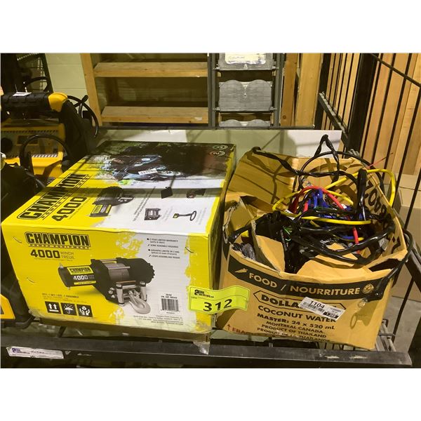 2 CHAMPION POWER EQUIPMENT 4000 WINCH (ONE FOR PARTS)