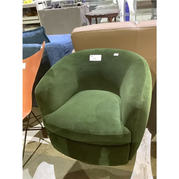 FABRIC SWIVEL LOUNGE CHAIR