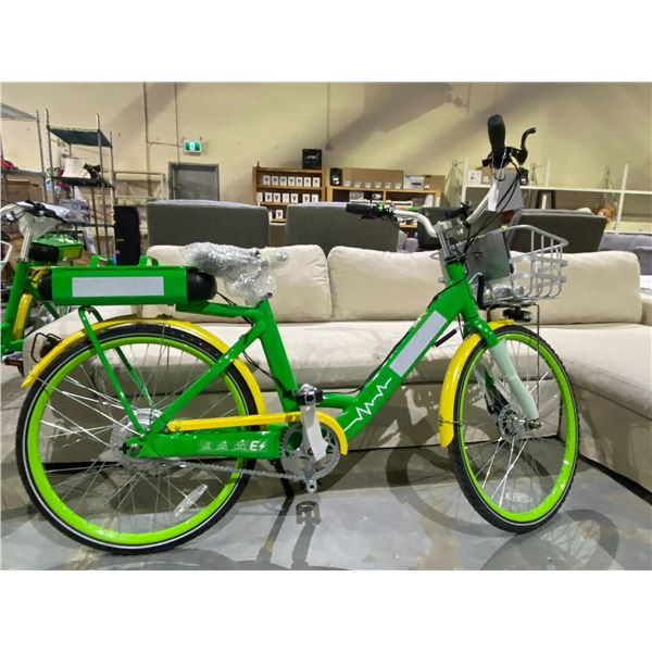 E-ASSISTED EVO GREEN BICYCLE WITH CHARGER