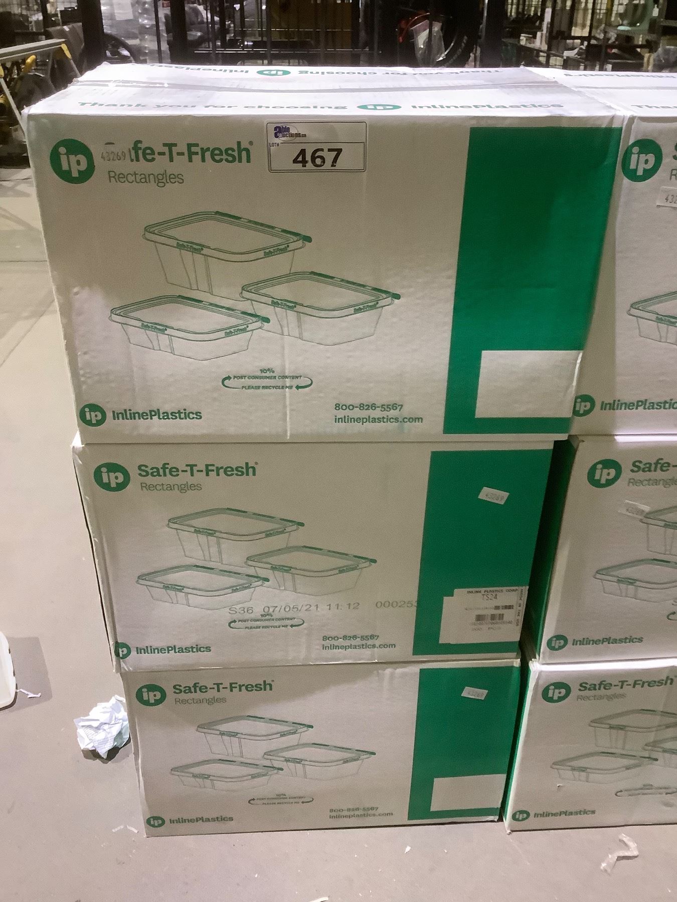 3 BOXES OF INLINE PLASTICS SAFE-T-FRESH RECTANGLES - Able Auctions