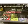 Image 2 : ASSORTED ITEMS INCLUDING; METAL DECORATIVE SIGNS, FILM CLAPPERBOARD & MORE