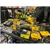 Image 2 : ASSORTED DEWALT POWER TOOLS; RECIPROCATING SAW, DRILL, OSCILLATING MULTI TOOL, BATTERIES AND MORE