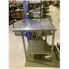 Image 2 : STAINLESS STEEL 2 TIER PREP TABLE WITH EDLUND INDUSTRIAL CAN OPENER