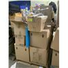 Image 2 : PALLET OF ASSORTED ITEMS INCLUDING; IRONING BOARDS, STOOL, BADMINTON RACKET & MORE