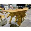 Image 3 : SOLID TEAK ROOT CONSOLE TABLE APPROX 48" X 17"