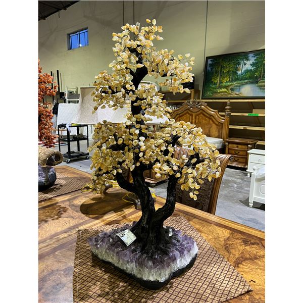 CITRINE TREE ON AMETHYST BASE APPROX 38 X 22  RETAIL $20,499