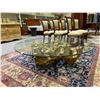 Image 2 : SOLID TEAK ROOT BASE COFFEE TABLE WITH GLASS TOP APPROX 59" DIAMETER