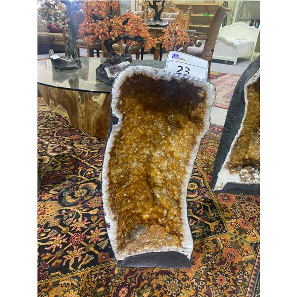 CITRINE GEODE 37.54KG APPROX. 28 X 11  RETAIL $19,999