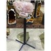 Image 1 : ROSE QUARTZ DECOR ON STAND STONE APPROX 15 X 9" RETAIL $13,999