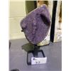 Image 1 : AMETHYST ON METAL STAND STONE APPROX 10 X 8" RETAIL $1,498