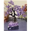 Image 1 : AMETHYST TREE ON AMETHYST BASE APPROX 14 X 10" RETAIL $2,498