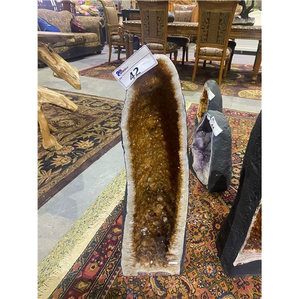 CITRINE GEODE 39KG APPROX. 33 X 9" RETAIL $13,995