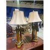 Image 2 : PAIR OF METAL DECORATIVE LAMPS