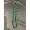 Image 1 : BURMESE SPINACH GREEN JADEITE BEADS NECKLACE