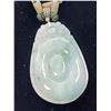 Image 2 : 750 GOLD JADE PENDANT WITH 12" NECKLACE