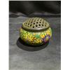 Image 1 : COPPER BASE CLOISONNE INCENSE BURNER