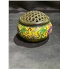 Image 3 : COPPER BASE CLOISONNE INCENSE BURNER