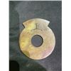 Image 2 : MOTTLED YELLOW SCRIPT ENGRAVED STONE DISC