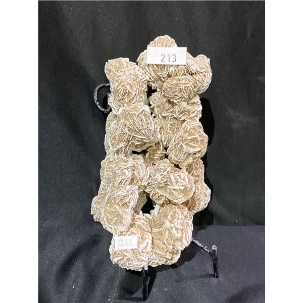 DESERT ROSE ON METAL STAND STONE APPROX 9 X 5 RETAIL $898