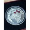 Image 2 : *TAX EXEMPT* 2010 ROYAL CANADIAN MINT "HOLIDAY PINE CONES (RUBY)" FINE SILVER $20 COIN