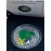 Image 1 : *TAX EXEMPT* 2010 ROYAL CANADIAN MINT "MAPLE LEAF CRYSTAL RAINDROP" FINE SILVER $20 COIN
