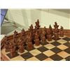 Image 2 : 100% HAND CARVED CHESS SET IMPORTED FROM BALI 17X17"