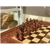 Image 2 : 100% HAND CARVED CHESS SET IMPORTED FROM BALI 17X17"