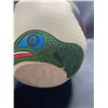 Image 2 : WOLF AND FROG POTTERY BOWL BY STEWART JACOBS IN CAPILANO JUNE 1991 6 X 6"