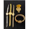 Image 1 : 4 WATCHES, BRANDS INCLUDE; ELGIN, CARAVELLE, AND MORE, AND WALTHAM POCKET WATCH