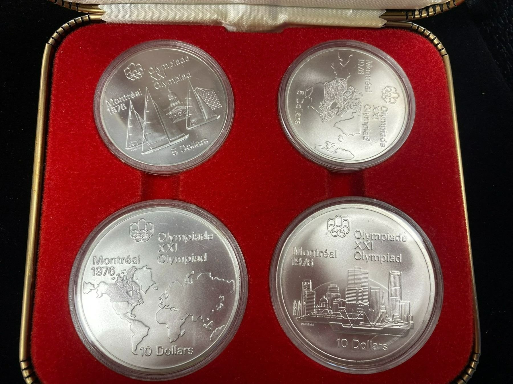 1976 MONTREAL OLYMPICS SILVER COIN SET - Able Auctions 1976 montreal olympics silver coin set