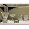 Image 2 : ASSORTED CRYSTAL INCLUDING; VASES, SALT & PEPPER SHAKERS, BOWLS & MORE