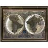 Image 2 : NOVA TOTIVS TERRARVM ORBIS GEOGRAPHICA TEBVLA FRAMED FOILED WORLD PLANISPHERE MAP 39X30"