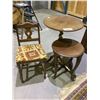 Image 2 : BARLEY TWIST ROUND TABLE 21", ROUND SIDE TABLE 16" & CHAIR