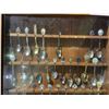 Image 2 : ASSORTED COLLECTIBLE SPOONS WITH DISPLAY CASE