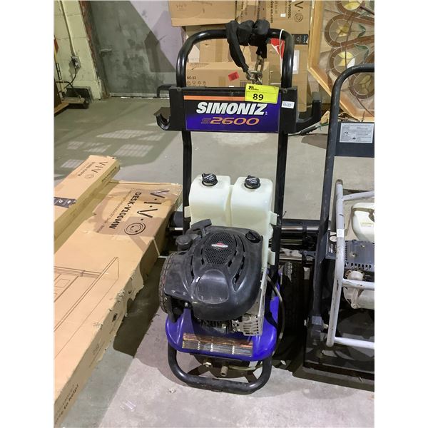 SIMONIZ S2600 MOBILE POWER WASHER (NO WAND, HOSE OR NOZZLES)