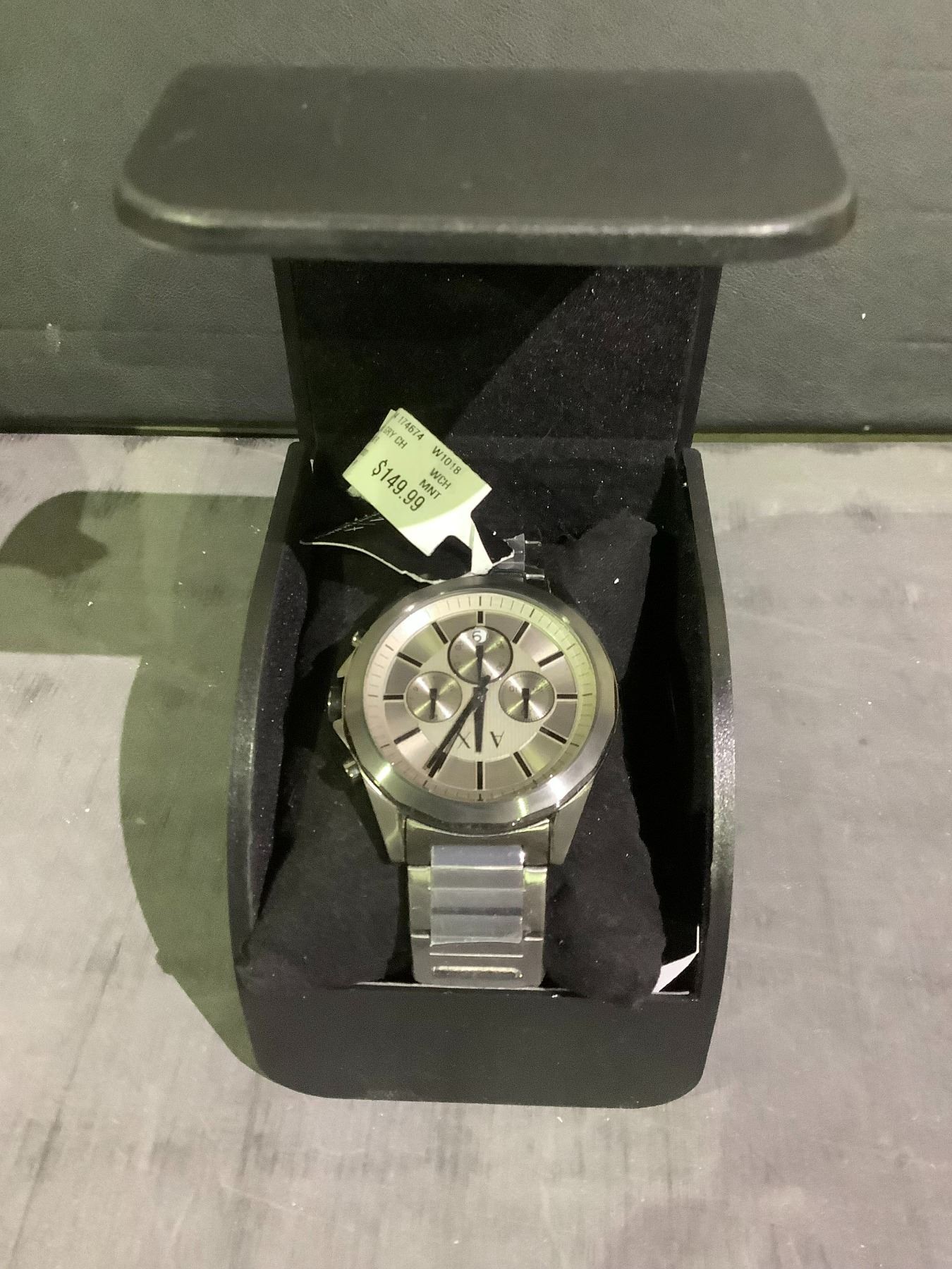 ARMANI EXCHANGE WATCH STAINLESS STEEL AX2603 10 ATM 111708 WITH COA & CASE