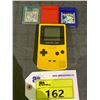 Image 1 : TESTED WORKING YELLOW GAMEBOY COLOR WITH 3 POKEMON GAMES; BLUE, CRYSTAL & RED (RED MAY HAVE