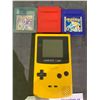 Image 2 : TESTED WORKING YELLOW GAMEBOY COLOR WITH 3 POKEMON GAMES; BLUE, CRYSTAL & RED (RED MAY HAVE