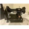 Image 2 : SINGER 221K FEATHERWEIGHT SEWING MACHINE WITH CASE & BOBBIN (SOME ACCESSORIES IN CASE)