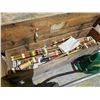 Image 2 : BOX OF ASSORTED VINYL RECORDS & CRATE OF VINTAGE CROQUET GAME