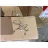 Image 2 : ASSORTED ITEMS INCLUDING; DRAONN BLACK ERGONOMIC KNEELING CHAIR, VIVO MONITOR RISERS, VIVO TRIPLE
