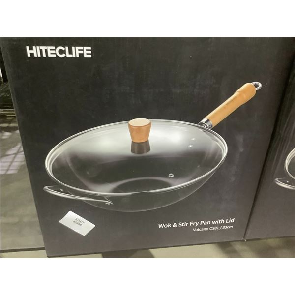 *NEW* HITECLIFE WOK & STIR FRY PAN WITH LID VULCANO C381