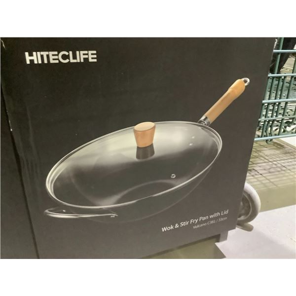 *NEW* HITECLIFE WOK & STIR FRY PAN WITH LID VULCANO C381