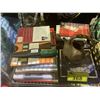 Image 2 : 2 SHELVES OF ASSORTED ITEMS INCLUDING; COASTERS, BOOKS, BOARD GAMES, HOME DECOR & MORE